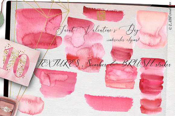 Saint Valentine's Day watercolor kit in Illustrations - product preview 12