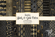Black and Gold Circus Digital Paper