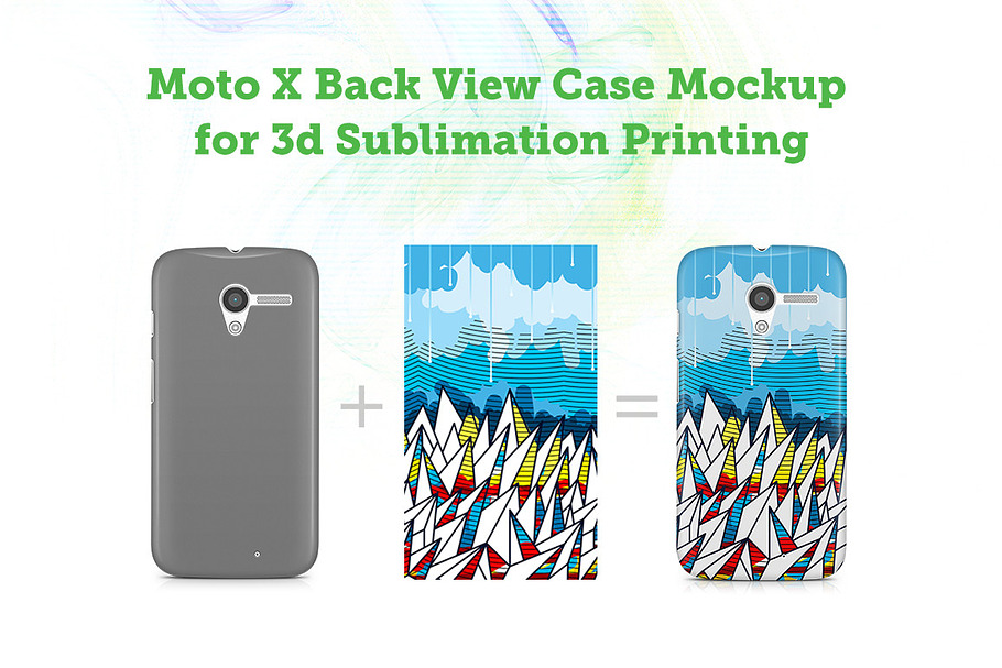 Moto X 3d Sublimation Case Mockup in Product Mockups - product preview 8