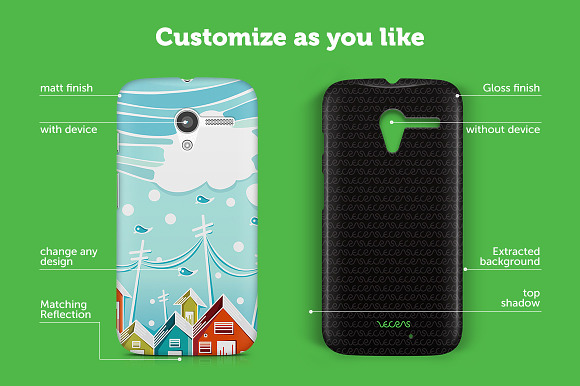 Moto X 3d Sublimation Case Mockup in Product Mockups - product preview 1