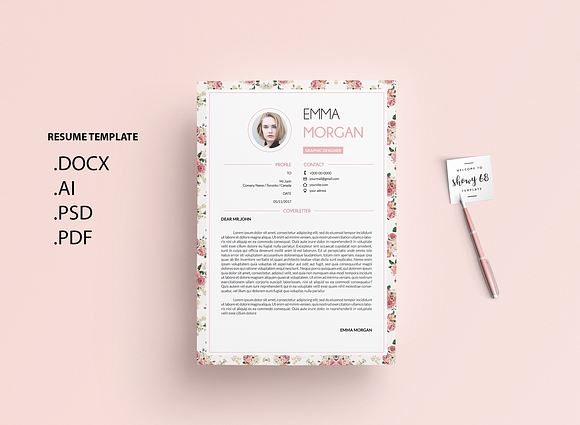 Pack Resume and Card Template / M in Resume Templates - product preview 3