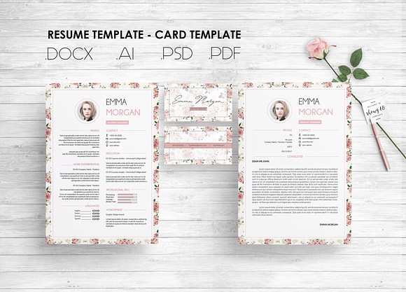 Pack Resume and Card Template / M in Resume Templates - product preview 7