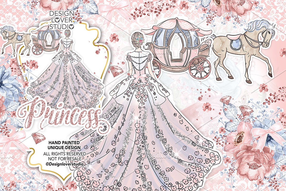 Princess design in Illustrations - product preview 8
