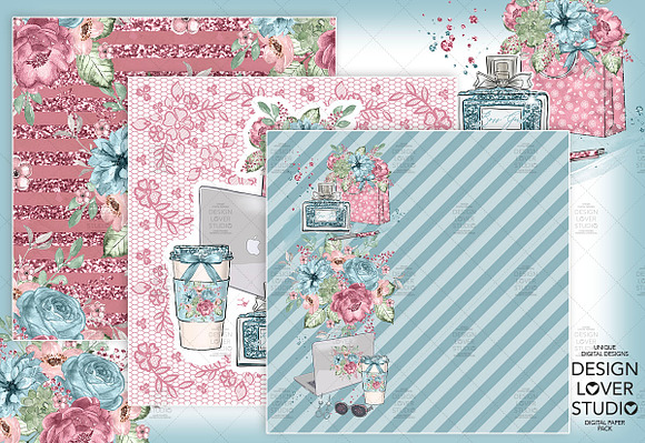 -50% Boss Girl digital paper pack in Patterns - product preview 4