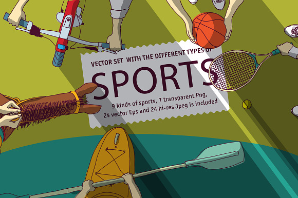 Vector sports set in Illustrations - product preview 8