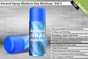 Aerosol Spray Can Mockup vol 2
