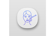 Botox area disinfection icon