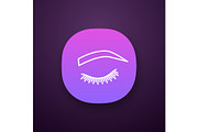 Soft arched eyebrow shape app icon