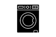Washing machine glyph icon