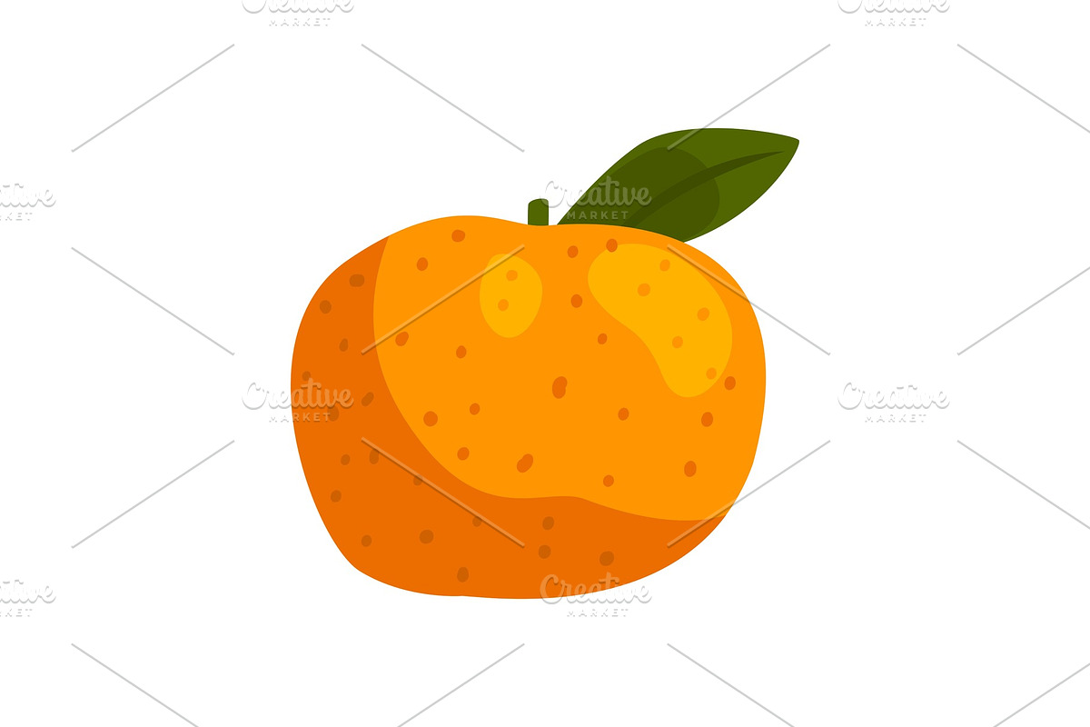 Fresh tangerine fruit vector in Illustrations - product preview 8