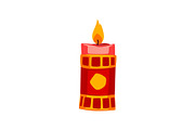Red burning candle, Chinese New