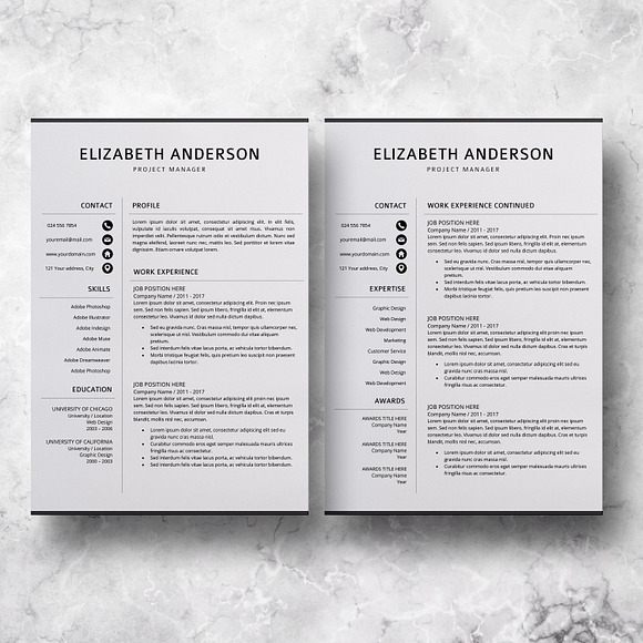 Resume Template | CV + Cover Letter in Letter Templates - product preview 4