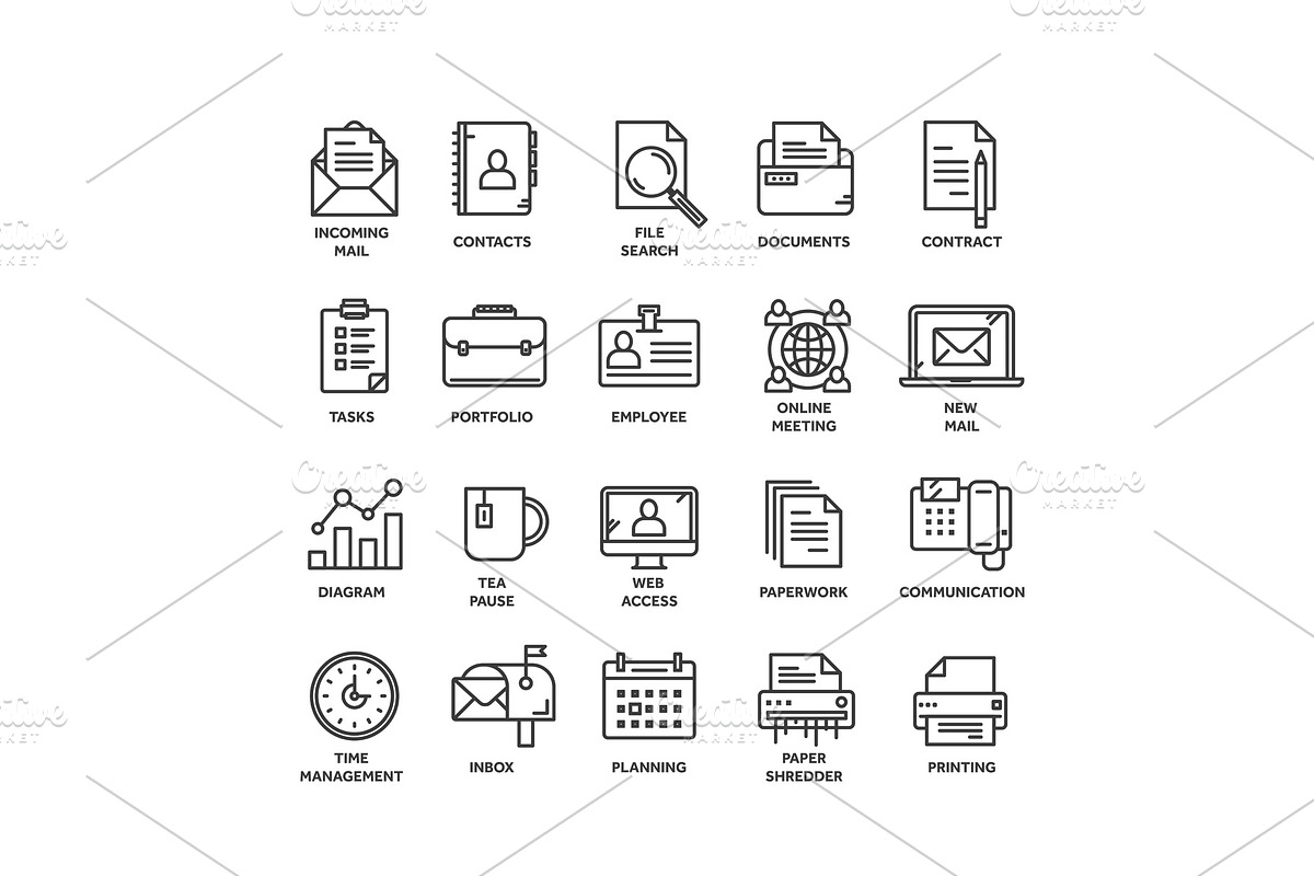 Business and office work. Documents in Illustrations - product preview 8