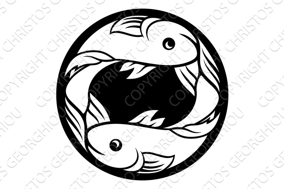 Pisces Fish Zodiac Horoscope in Illustrations - product preview 8