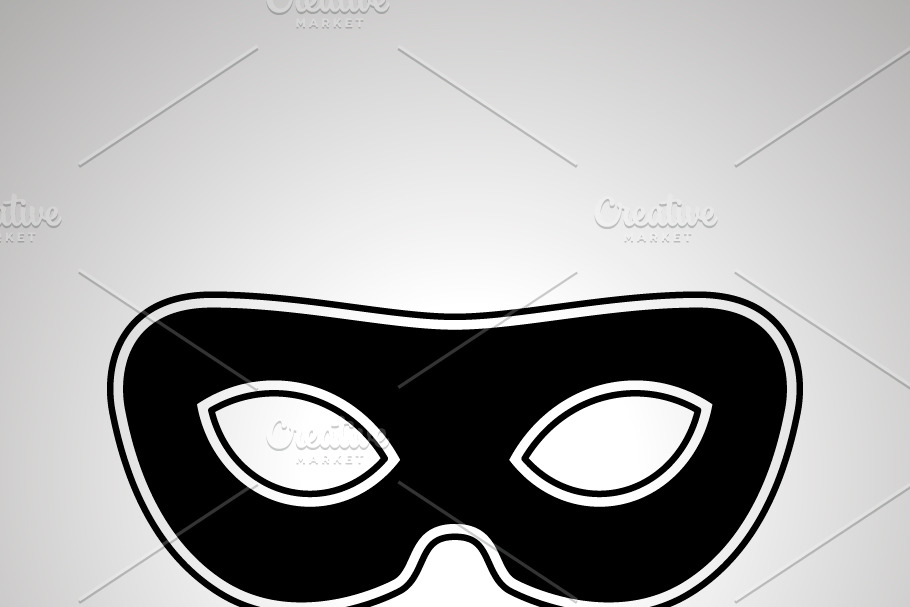 Vintage carnival mask icon in Icons - product preview 8
