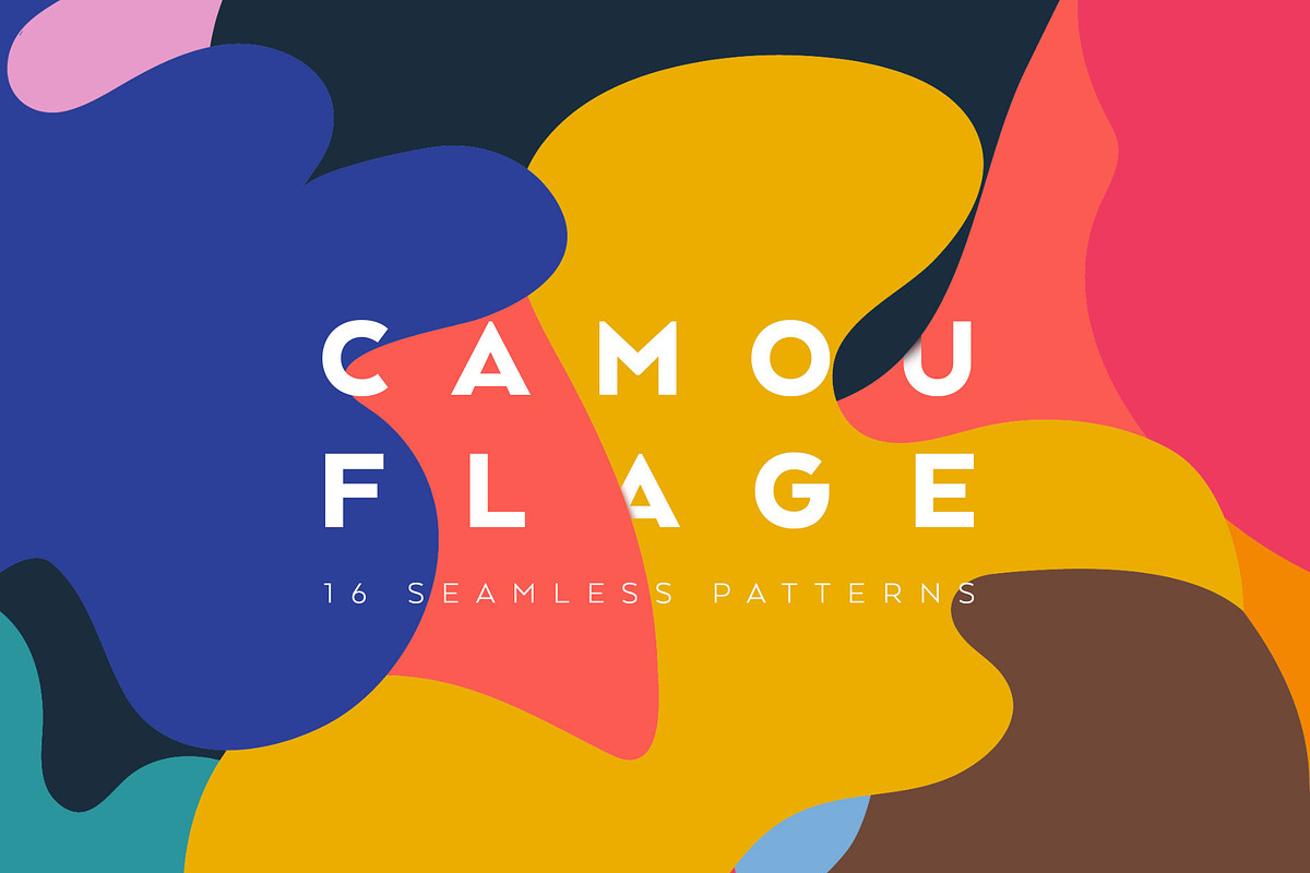 Colourful camouflage seamles pattern in Patterns - product preview 8