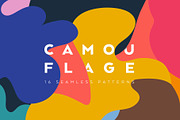 Colourful camouflage seamles pattern