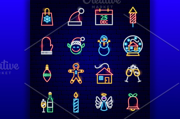 Christmas Neon in Neon Icons - product preview 1