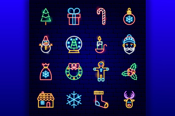 Christmas Neon in Neon Icons - product preview 2