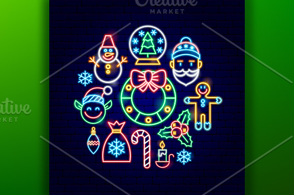 Christmas Neon in Neon Icons - product preview 3