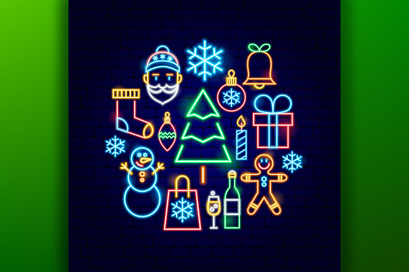 Christmas Neon in Neon Icons - product preview 4