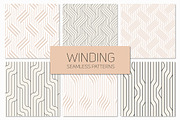 Winding Seamless Patterns. Set 3
