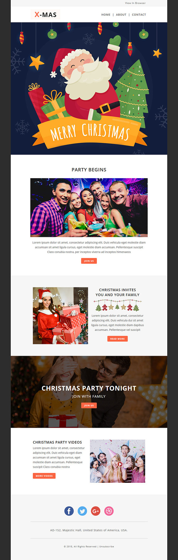 X-MAS - Responsive Email Template in Mailchimp Templates - product preview 1