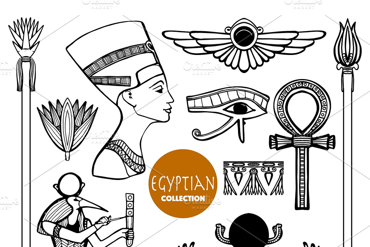 Egypt ancient symbols set in Icons - product preview 8