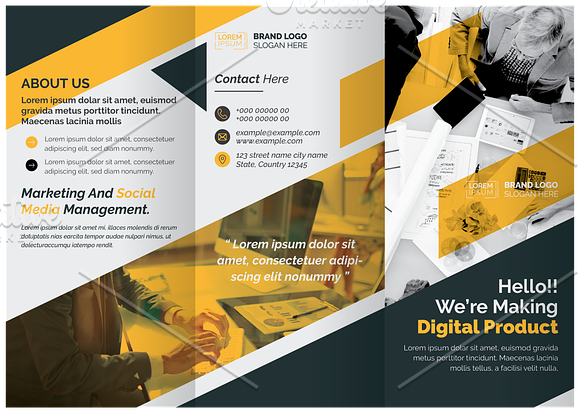 Trifold Brochure Template in Brochure Templates - product preview 7