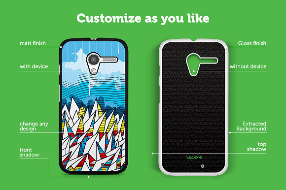 Moto X 2d Sublimation Case Mock-up in Product Mockups - product preview 1