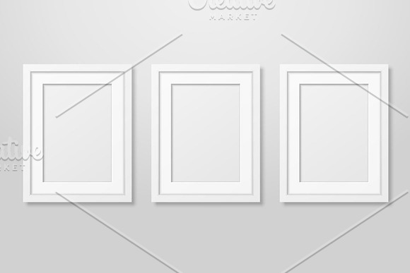 Three Wooden Frames. Vector Set.  in Illustrations - product preview 4
