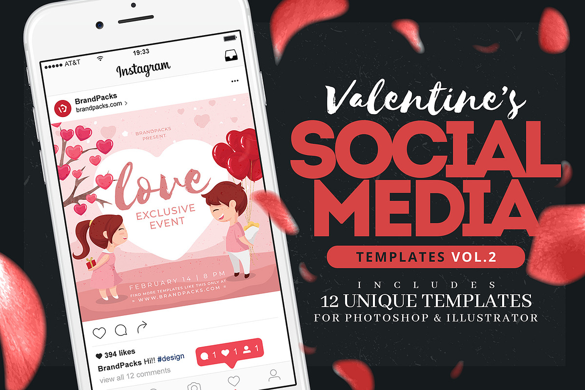 Valentine's Day Instagram Templates in Instagram Templates - product preview 8