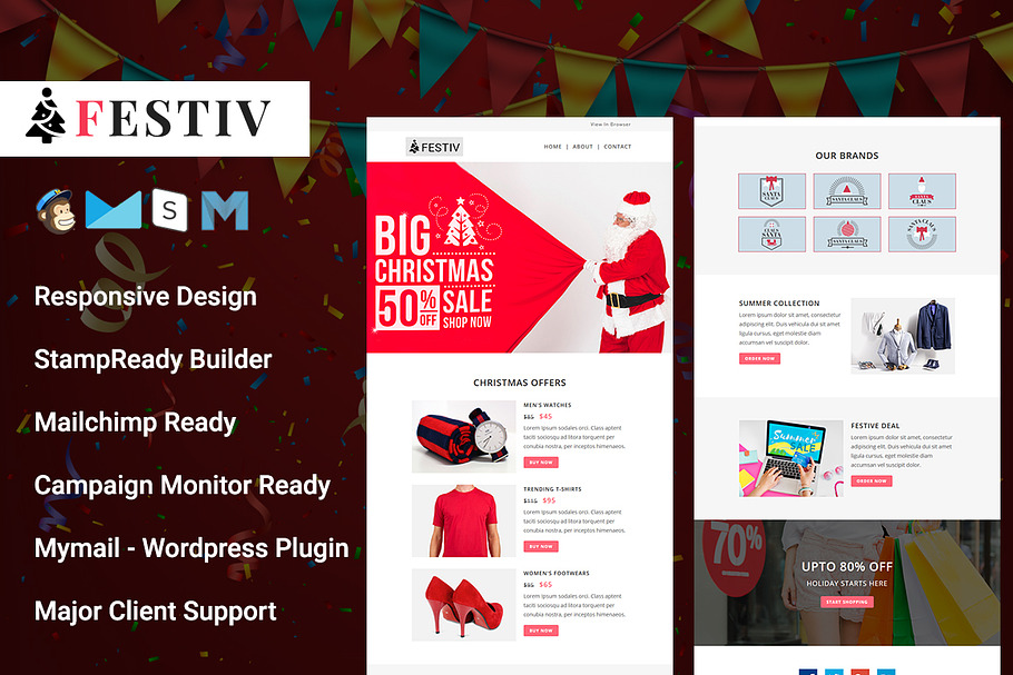 FESTIV - Responsive Email Template in Mailchimp Templates - product preview 8