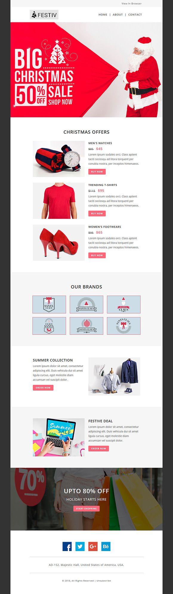 FESTIV - Responsive Email Template in Mailchimp Templates - product preview 1