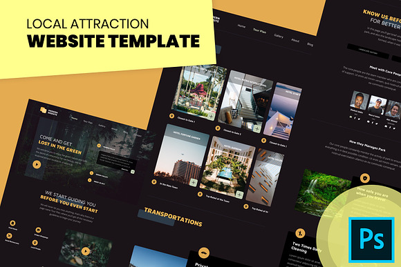 Local Attraction Website Template in UI Kits and Libraries - product preview 14