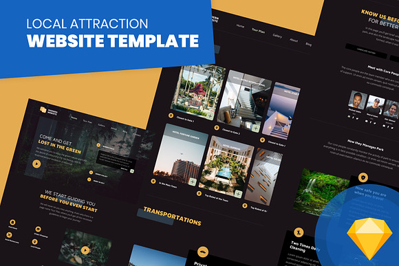 Local Attraction Website Template in UI Kits and Libraries - product preview 14