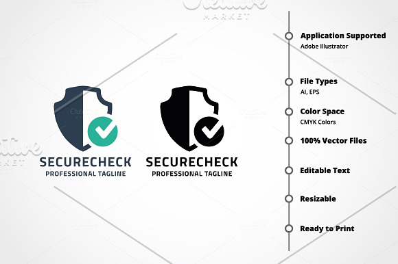 Secure Check Logo in Logo Templates - product preview 6
