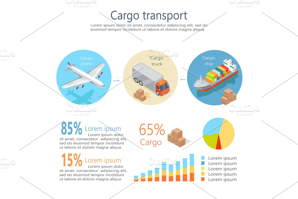 Cargo Transport Isometric in Illustrations - product preview 8