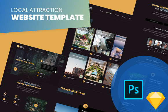 Local Attraction Website Template in UI Kits and Libraries - product preview 16