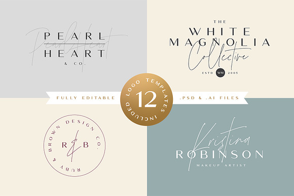 The Amoret Font Duo + 12 Logos in Wedding Fonts - product preview 7