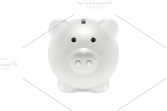 Piggy Bank. Vector Set.  in Illustrations - product preview 1