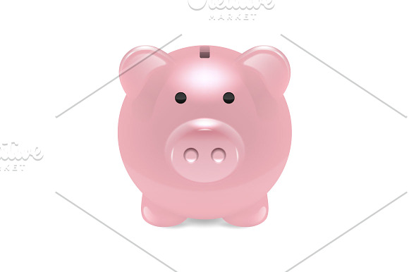 Piggy Bank. Vector Set.  in Illustrations - product preview 2