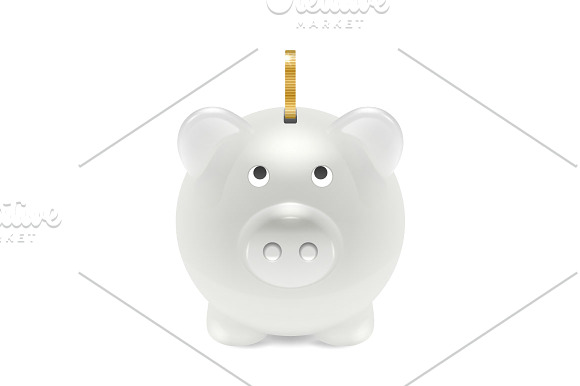 Piggy Bank. Vector Set.  in Illustrations - product preview 3