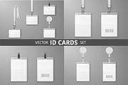 ID Cards. Vector Set. 