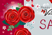 Happy Valentine's day sale design