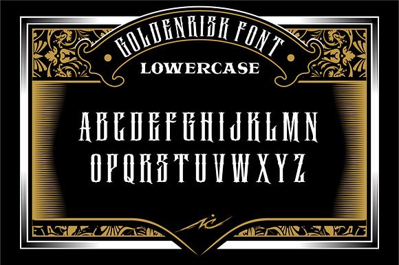 GOLDENRISK FONT in Blackletter Fonts - product preview 2