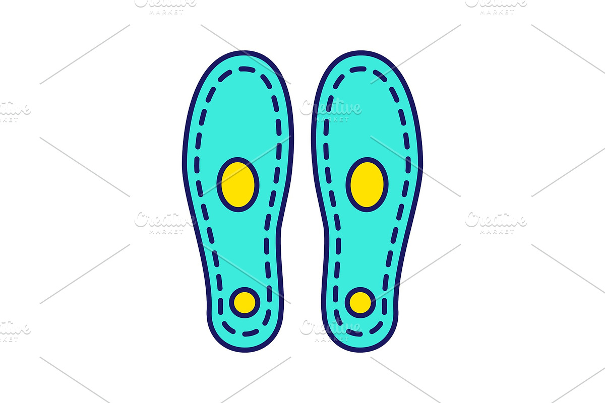 Orthopedic insoles color icon in Icons - product preview 8