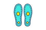 Orthopedic insoles color icon