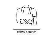 Shoulder immobilizer linear icon