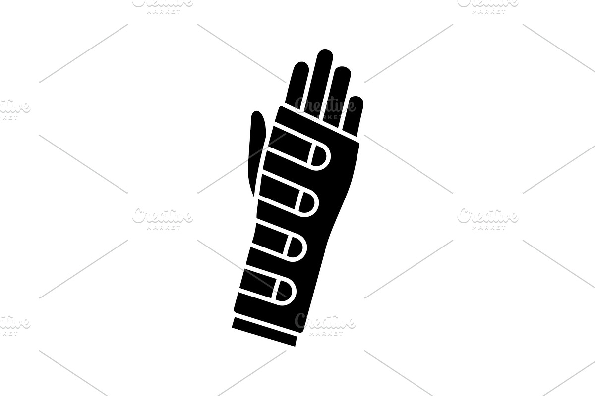 Wrist brace glyph icon in Icons - product preview 8